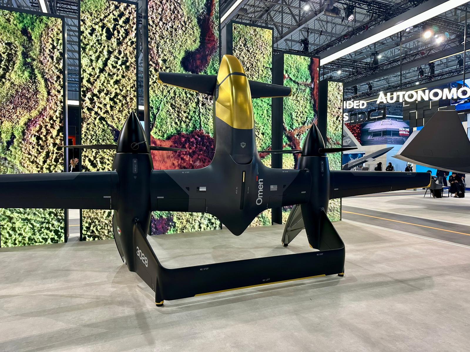 Omen tail sitting drone mockup