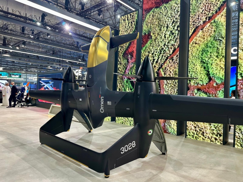 Omen tail sitting drone mockup in Dubai