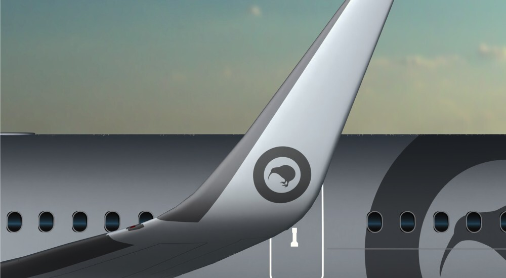 Rendering of new RNZAF A321XLR with new livery with kiwi roundel