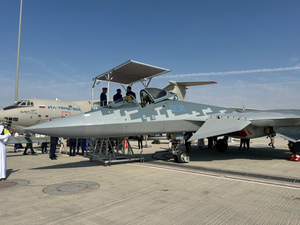 Russian Su-57E and Il-76 at Dubai Airshow 2025