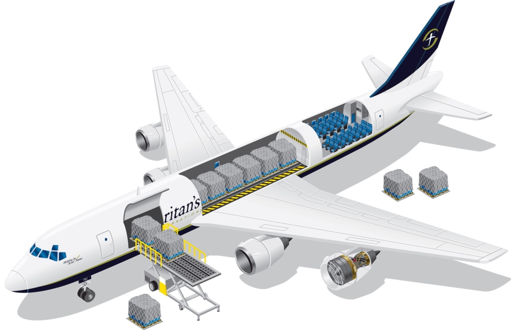 Samaritan's purse Douglas DC-8 combi interior layout