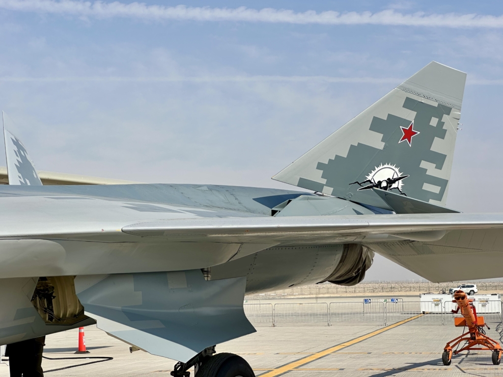 Su57 at dubai airshow 2025