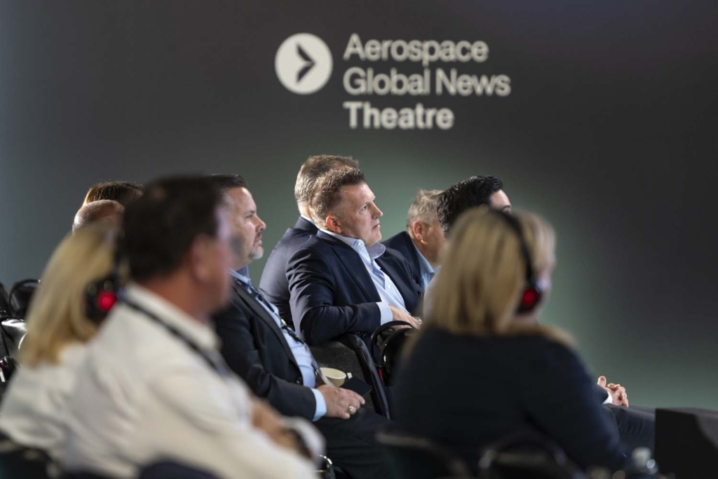 The Aerospace Global News (AGN) theatre at Farnborough International Airshow