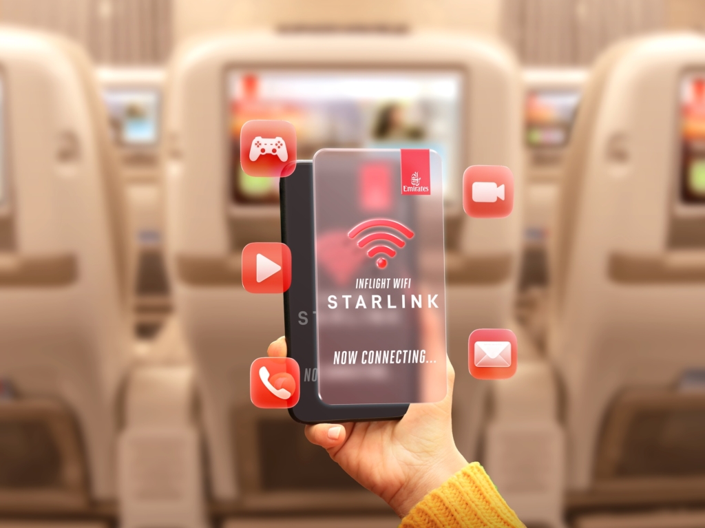 Emirates Starlink connectivity