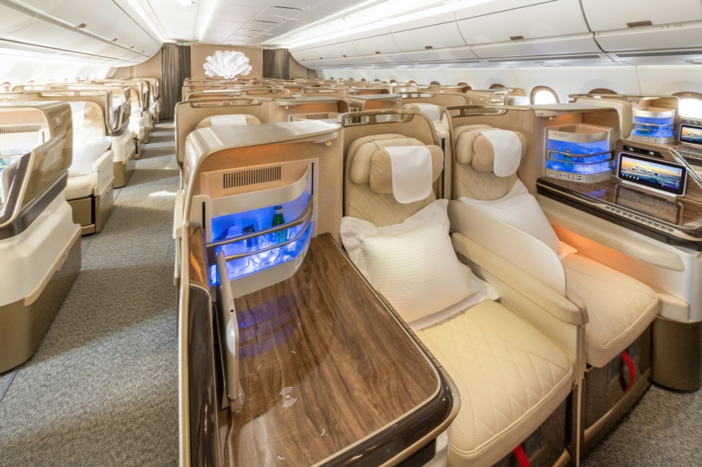 Emirates Airbus A350 business class seats