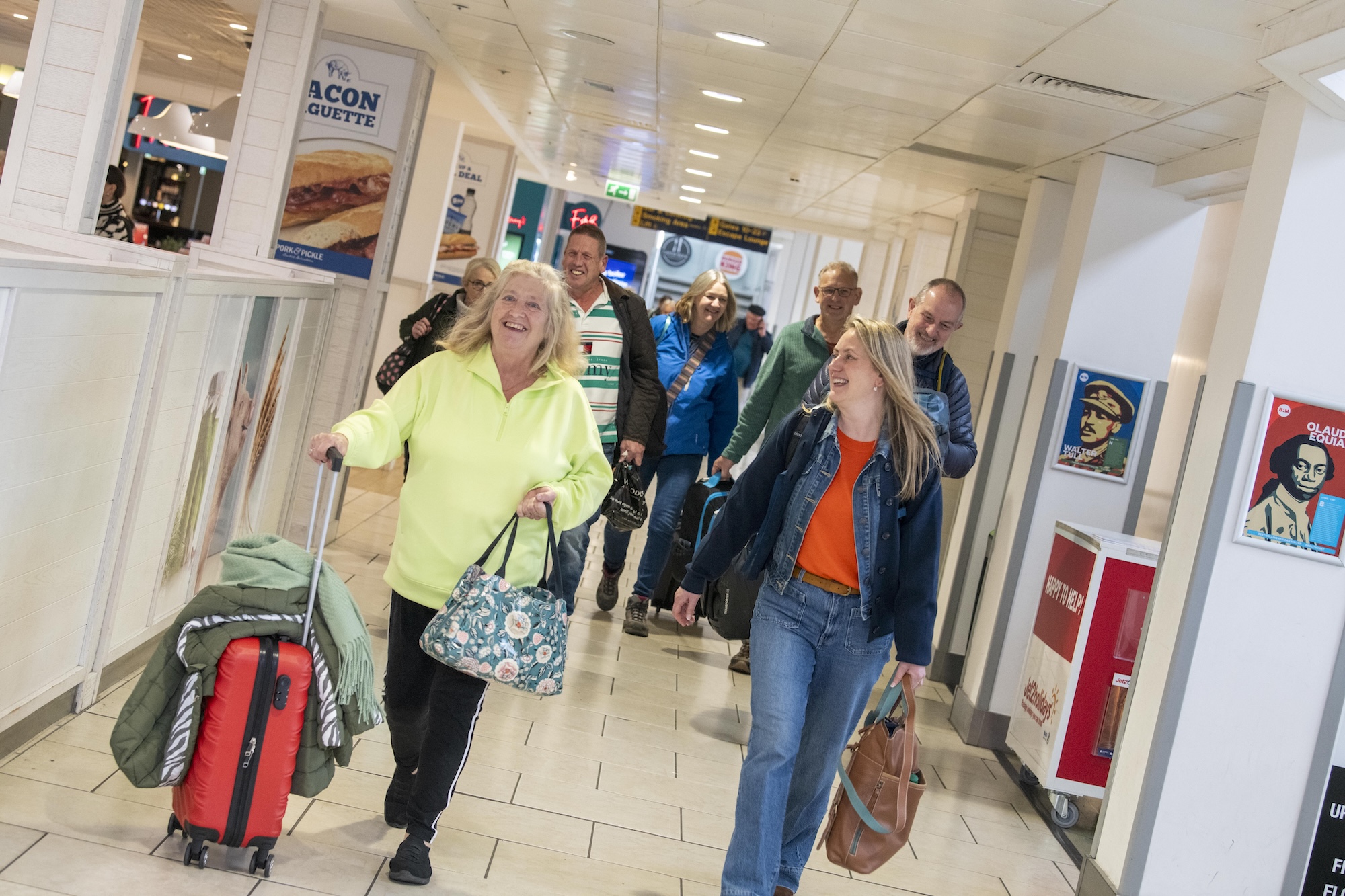 Diverse traveller generations at East Midlands Airport