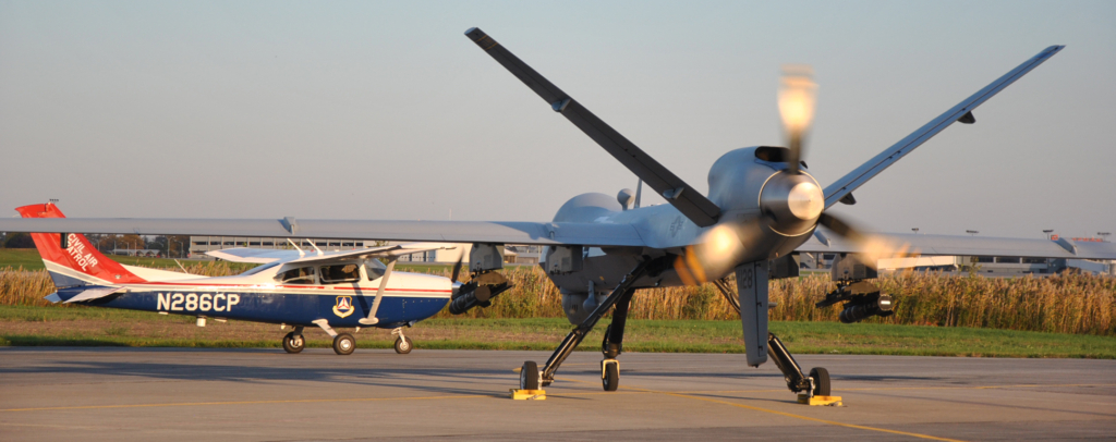 Civil Air Patrol Cessna and Reaper drone