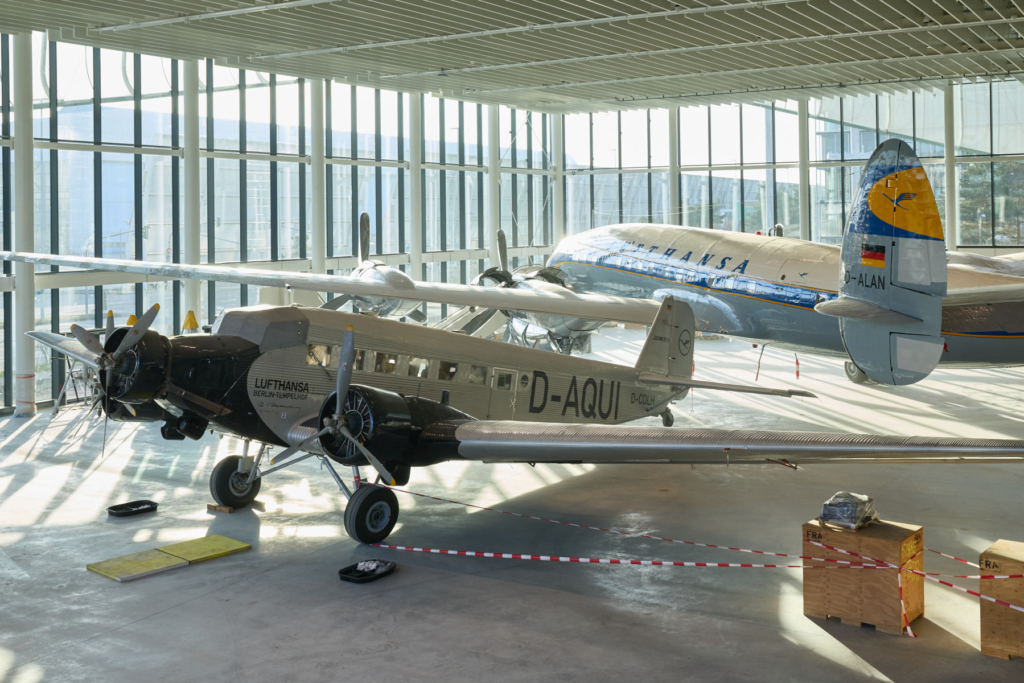 Lufthansa vintage aircraft hangar one Frankfurt