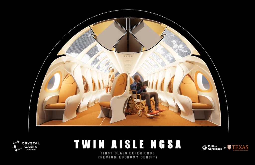 University of Texas at Austin Crystal Cabin 2026 shortlist Twin Aisle NGSA
