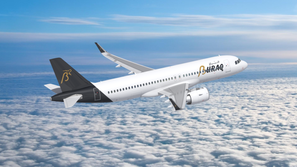 Buraq Air Airbus A320 rendering