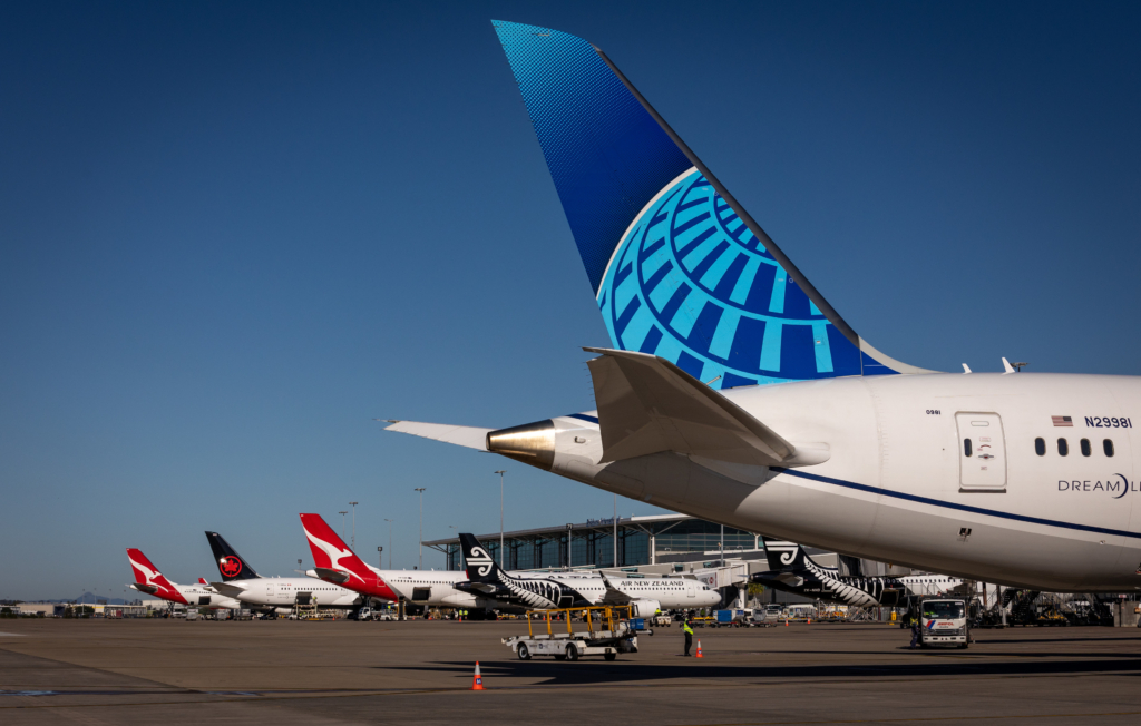 Brisbane Airport aircraft tails