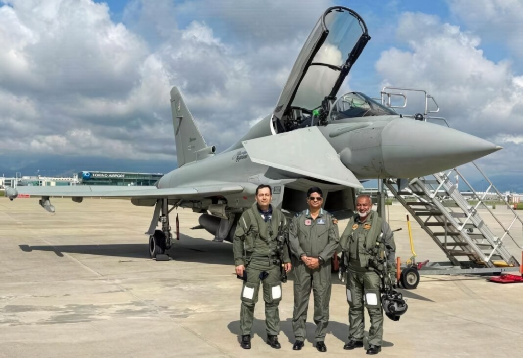 Bangladesh Chief of the Air Staff, Air Chief Marshal Hasan Mahmud Khan evaluates eurofighter typhoon in italy