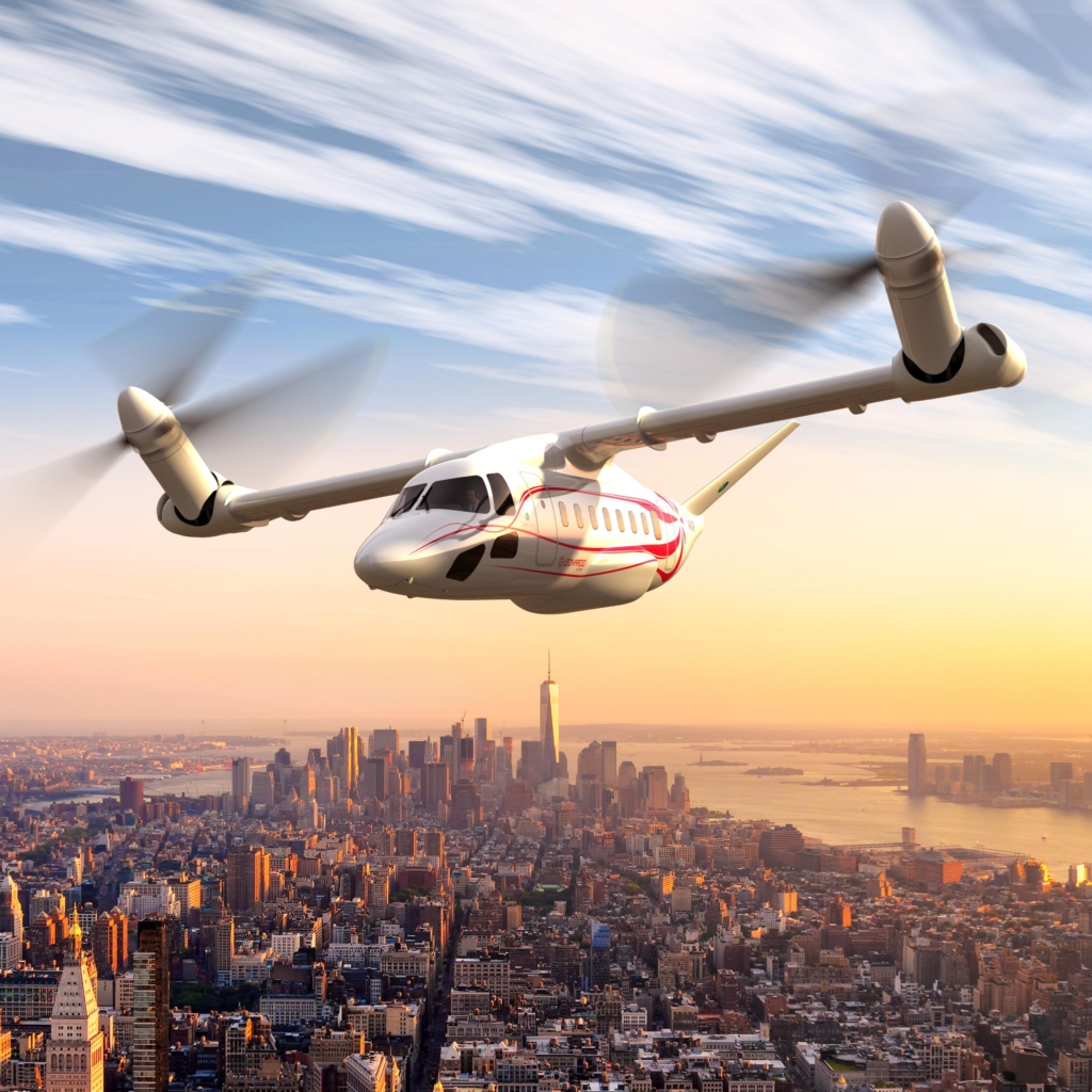 Civilian helicopter plane hybrid tiltrotor