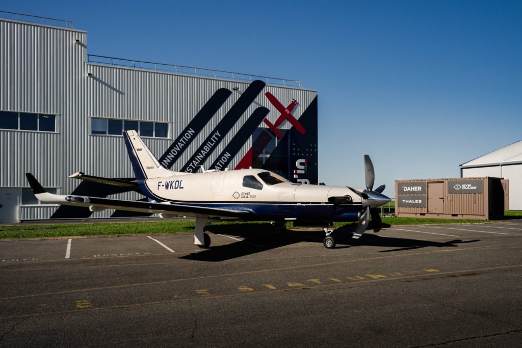 Daher EyePulse MALE UAV drone outside its headquarters
