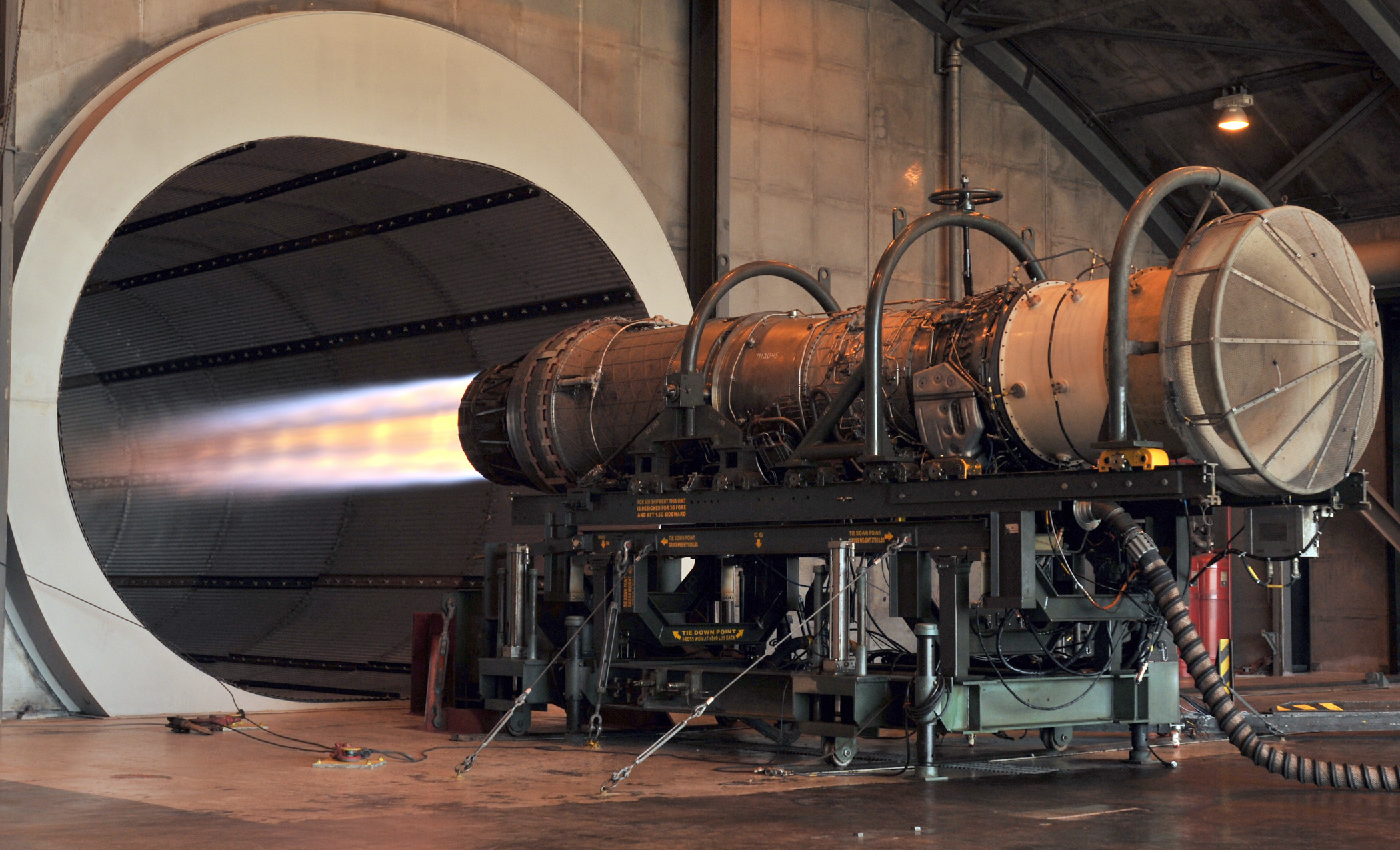 F-100 engine on test
