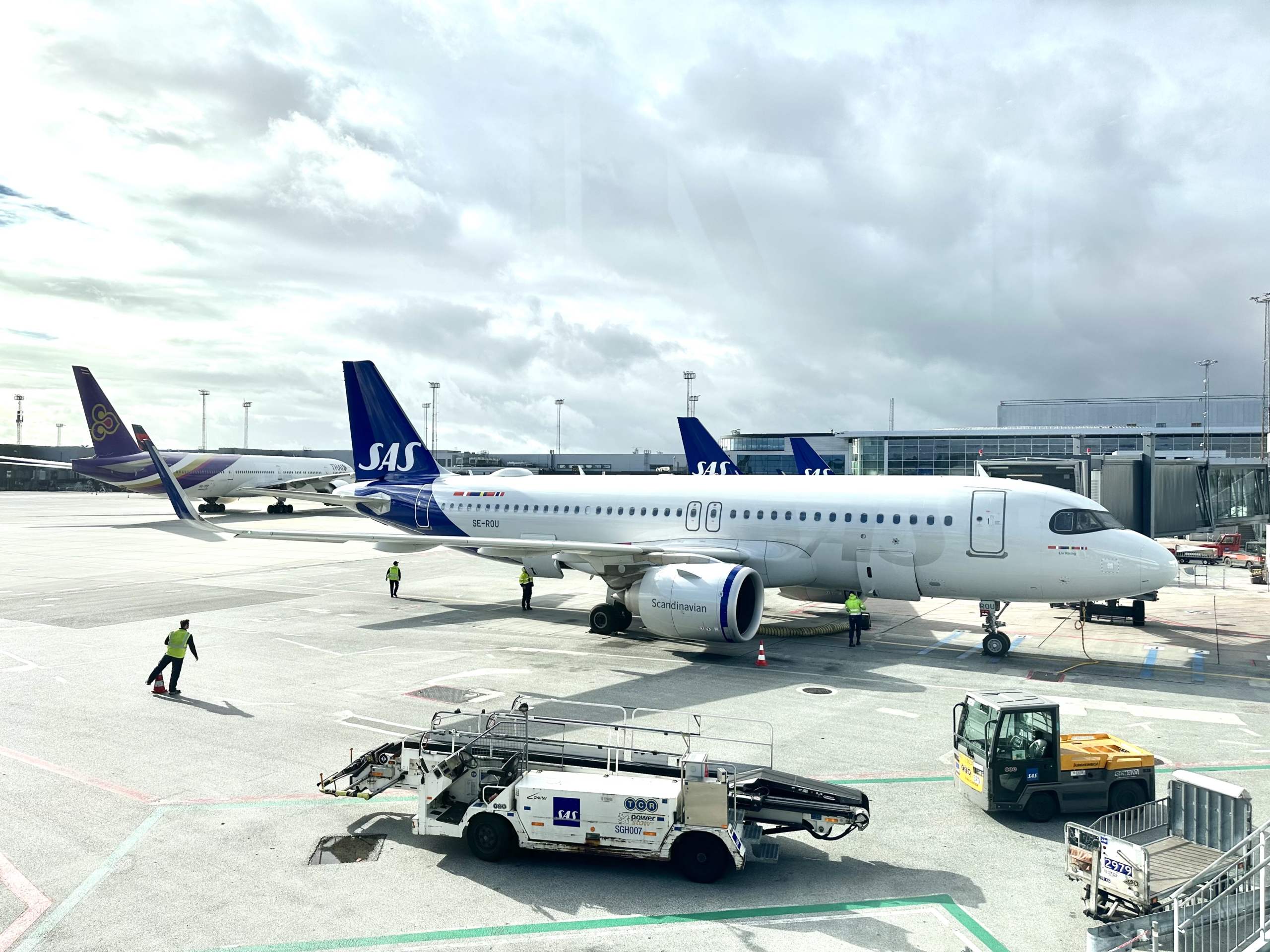 SAS A320neo on turnaround