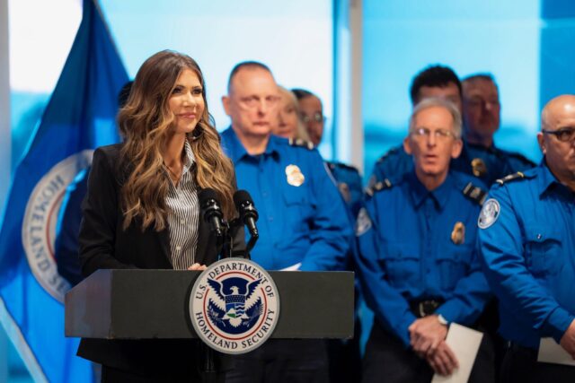 Kristi Noem DHS Secretary thanks TSA for work over Thanksgiving holiday