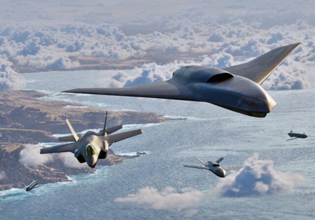 Lockheed Martin Vectis with F-35 rendering flying