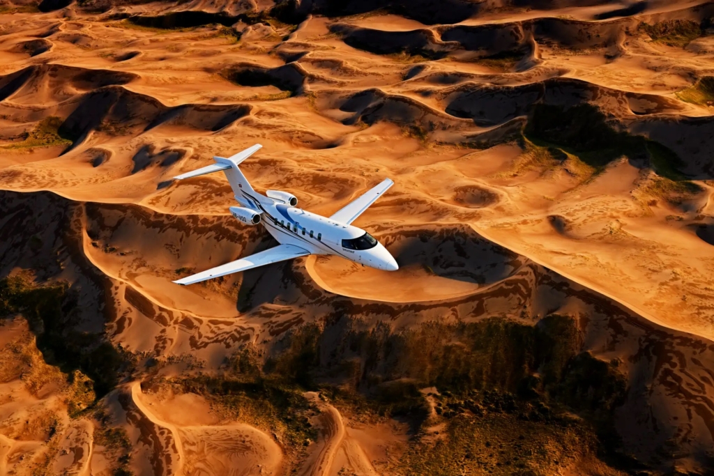 Pilatus private jet over saudi arabia