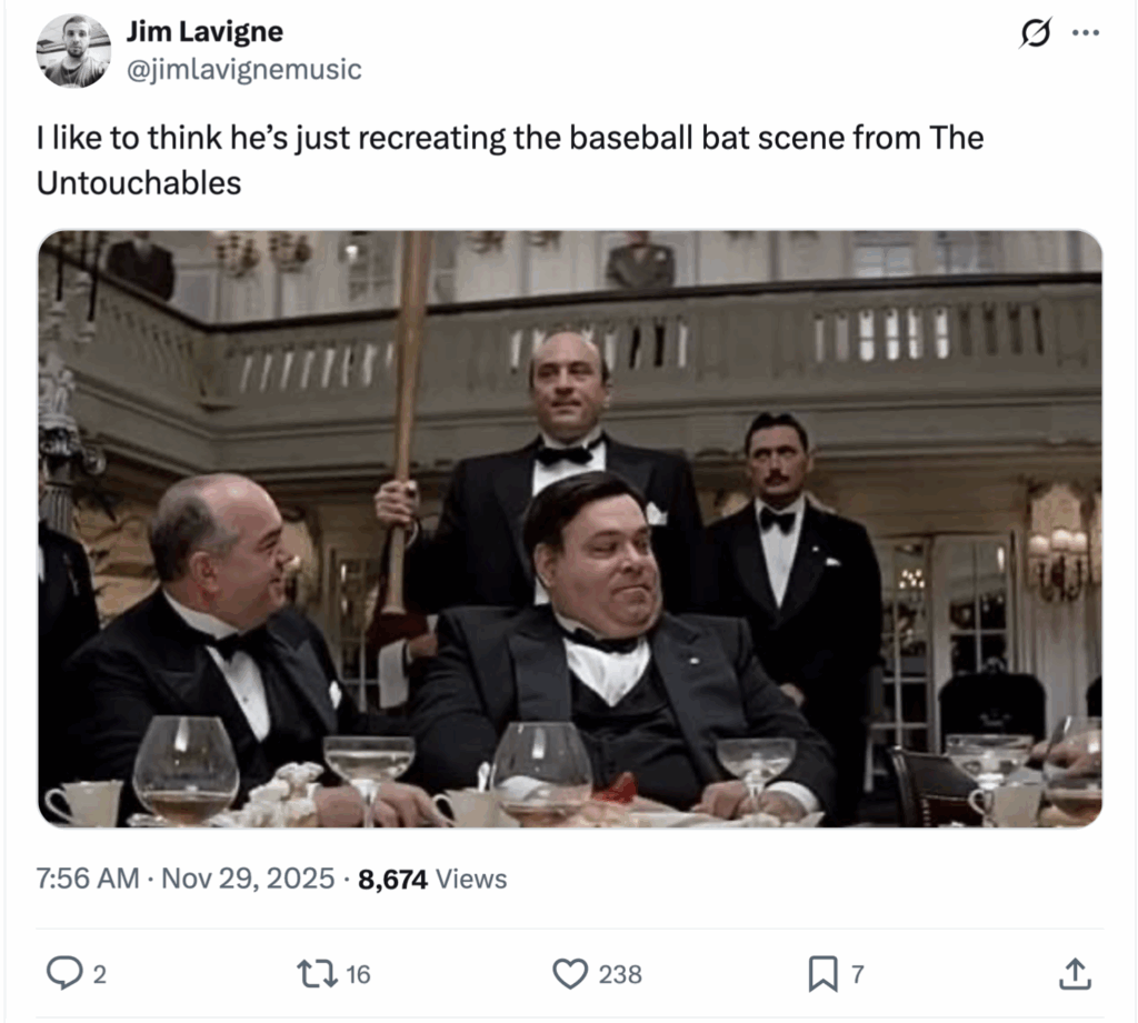 Pope Leo XIV meme Untouchables reference