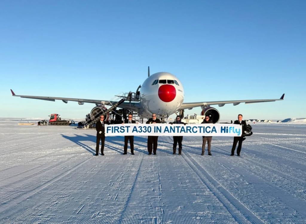 First A330  Hi Fly flight to Antarctica