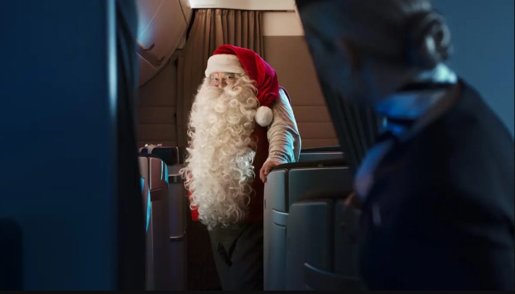 Santa onboard Finnair