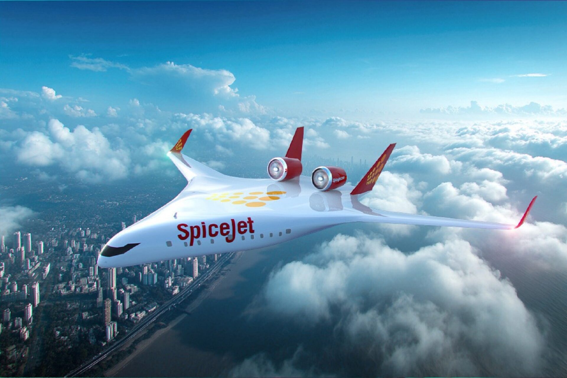 Spicejet Natilus blended wing aircraft for india
