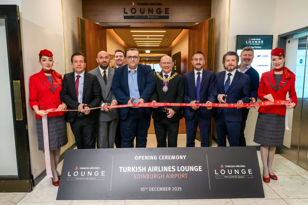 Turkish Airlines airport lounge opening in Edinburgh.