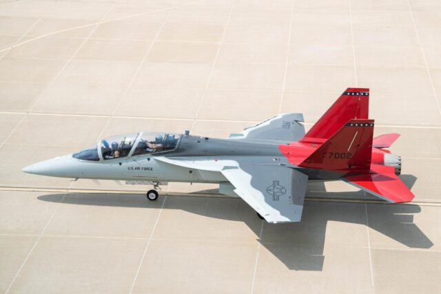 USAF new jet trainer Boeing t-7A red hawk