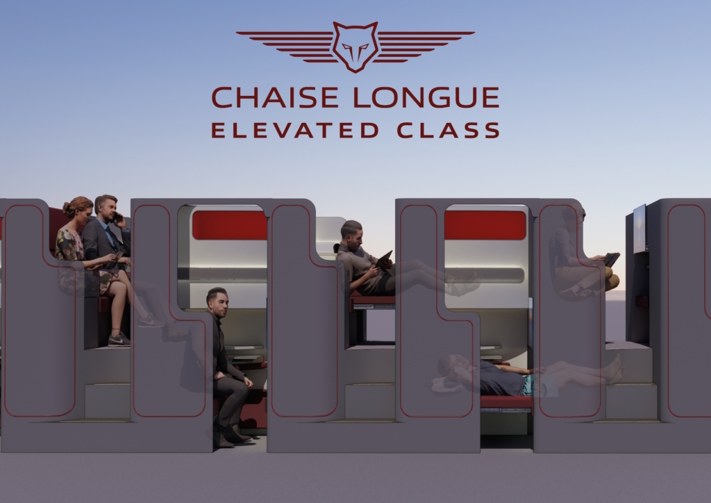 Chaise Longue elevated class. Crystal Cabin Award shortlist.