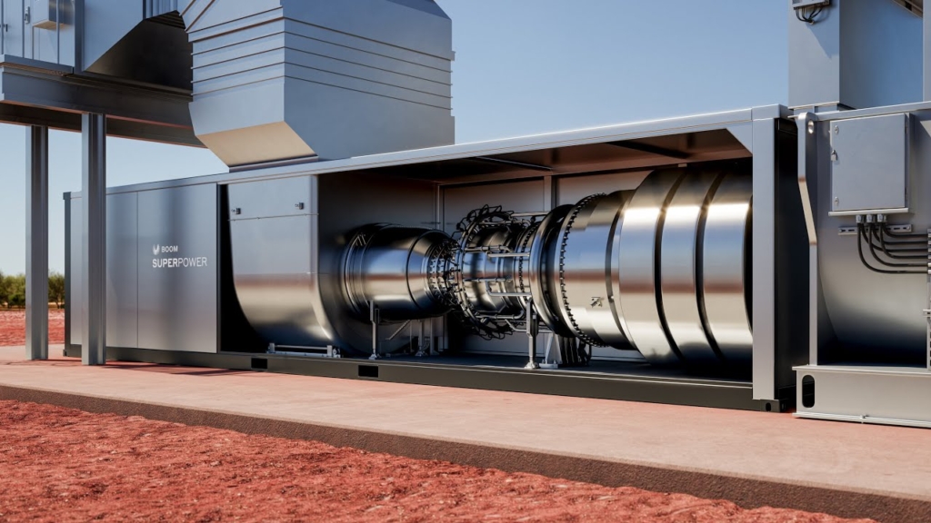 Boom superpower turbine for AI data centres