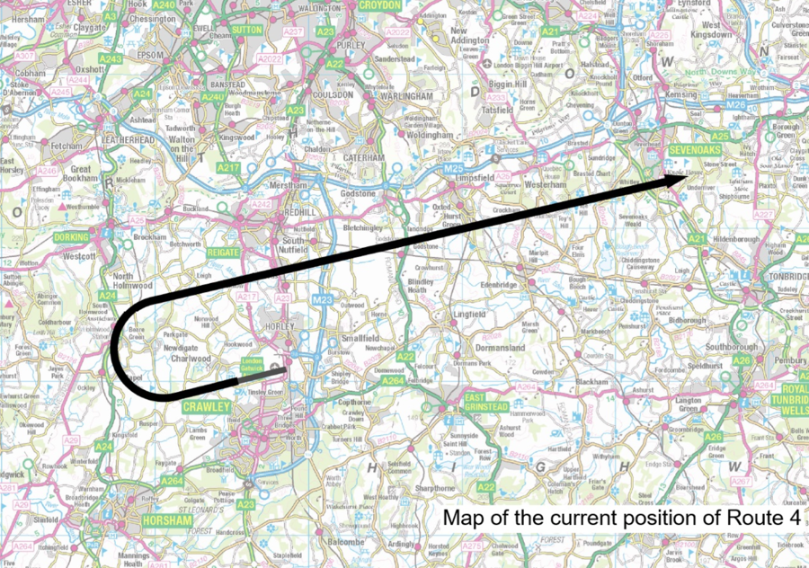 Route 4 at London Gatwick Airport