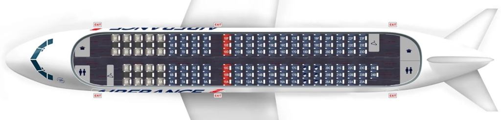 Air France A318 Seating