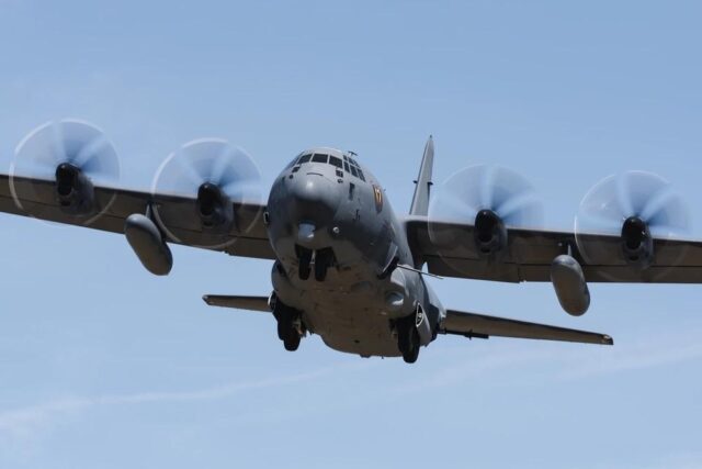 AC-130J Ghostrider gunship in flight