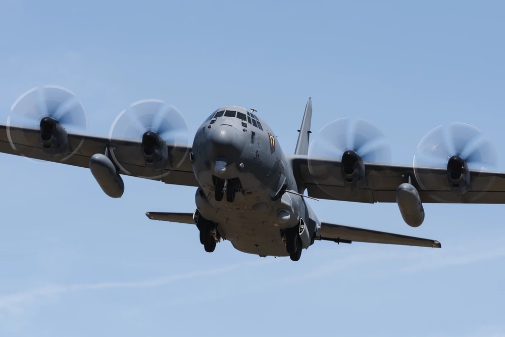AC-130J Ghostrider gunship in flight