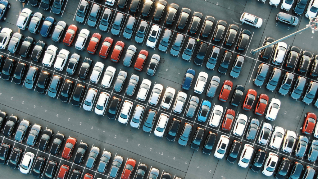 Full car park aerial view