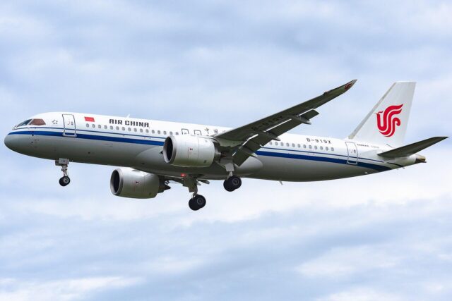 Air China COMAC C919 which is being assessed by EASA