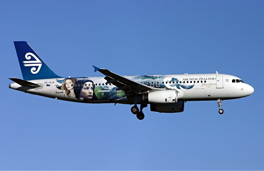 Air New Zealand Airbus A320 Lord of the Rings livery