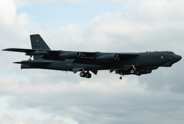 USAF B-52H lands at RAF Fairford on July 17, 2024 [Khalem Chapman]
