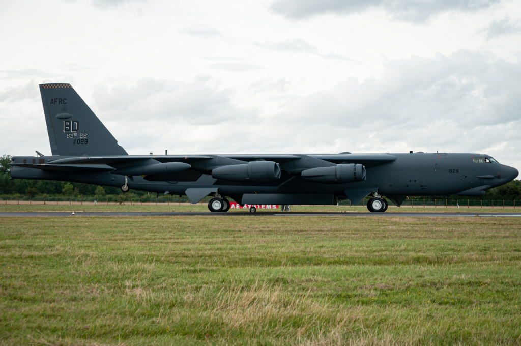 USAF B-52H taxis along runway at RAF Fairford on July 16, 2023 [Khalem Chapman]