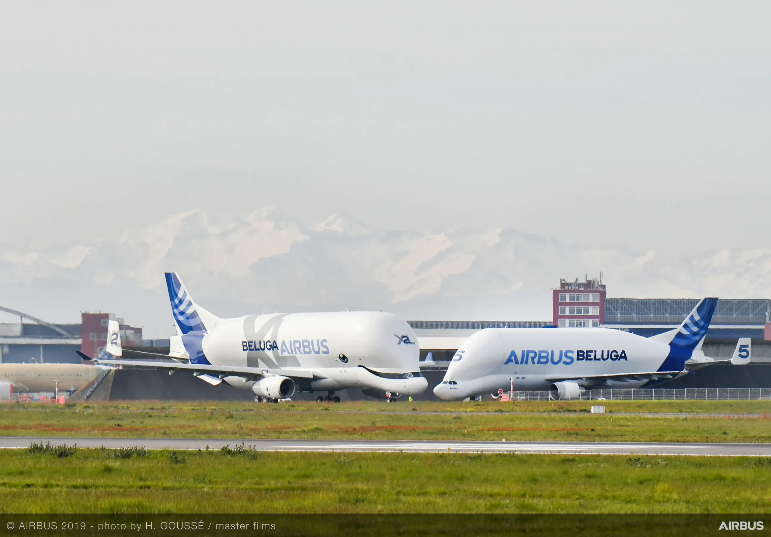 Airbus BelugaXL and BelugaST side by side