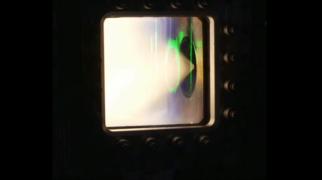 Boom supersonic laser beam engine testing