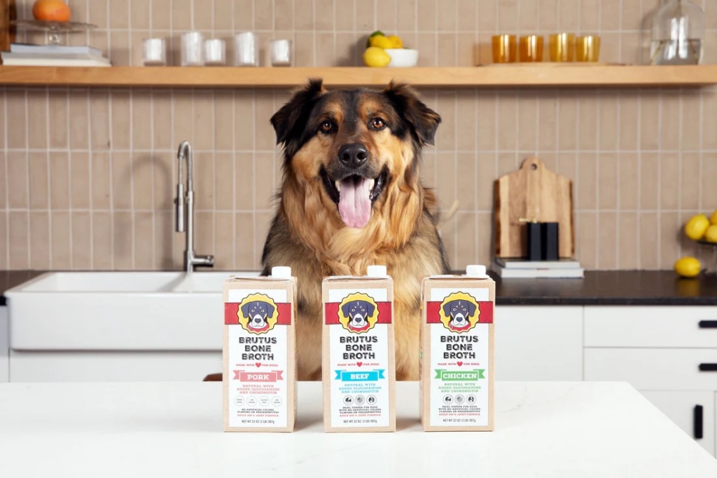 Brutus Broth dog treat for airline flights