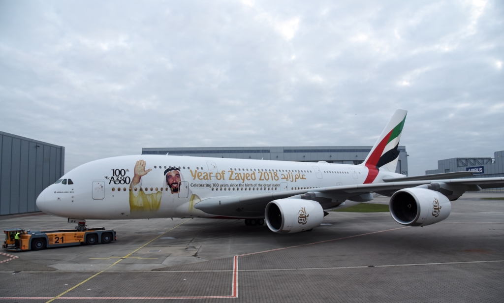 Emirates Year of Zayed Airbus A380 livery 