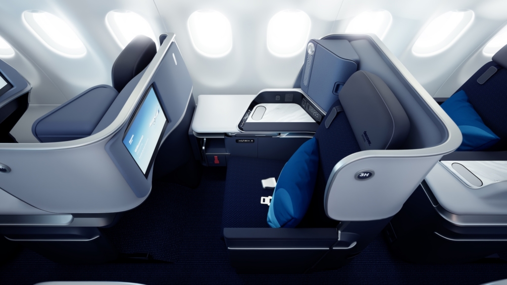 Discover Airlines Ocean Blue business class