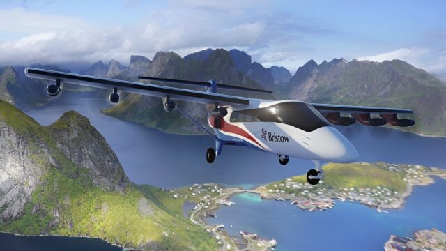 The Electra EL9 uSTOL in Bristow Group livery