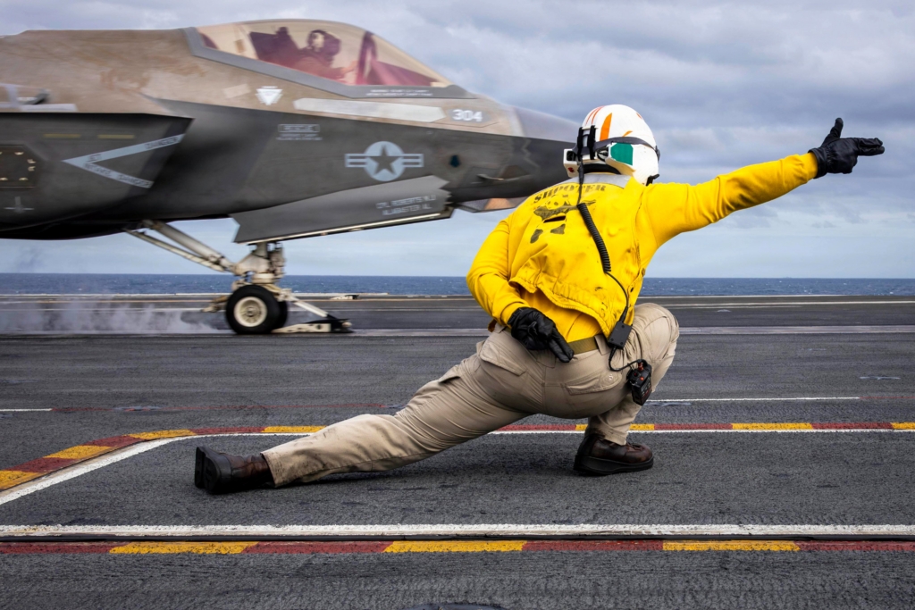 F-35 taking off from USS Abraham Lincoln