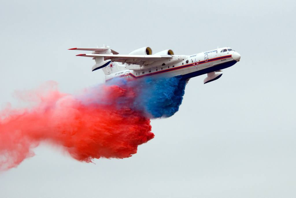 Firefighting Be-200 at airshow 
