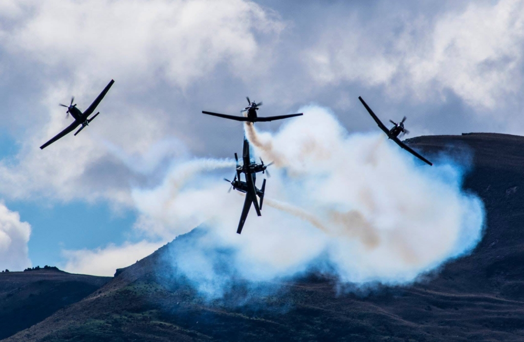 Formation aerobic teams at Wanaka