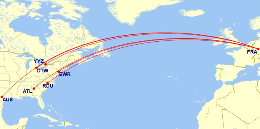 Lufthansa 787 routes Jan 2026